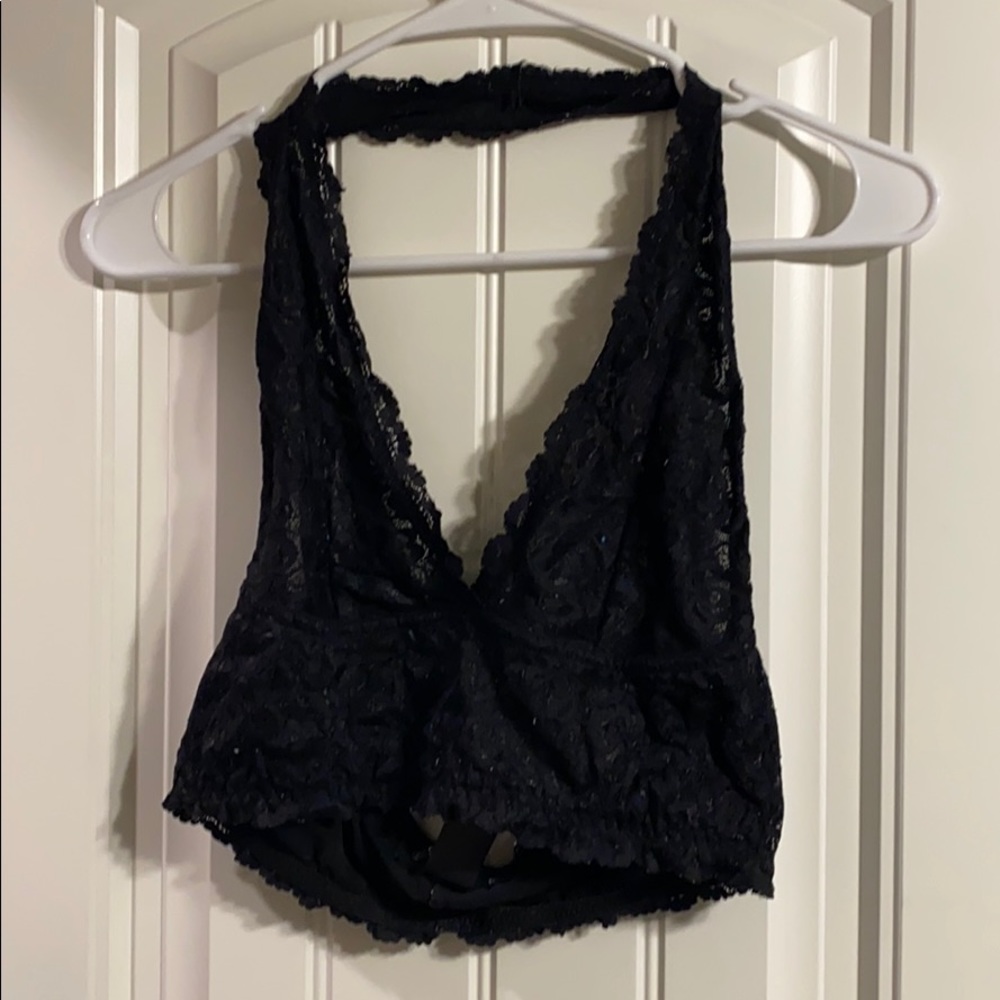 Halter Neck Black Lace Bandeau